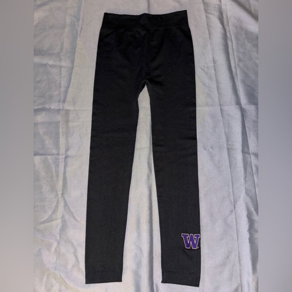 Washington Huskies Football Black Logo Leggings Women’s Size Small